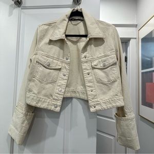 Zara Solid Colour Denim Jacket